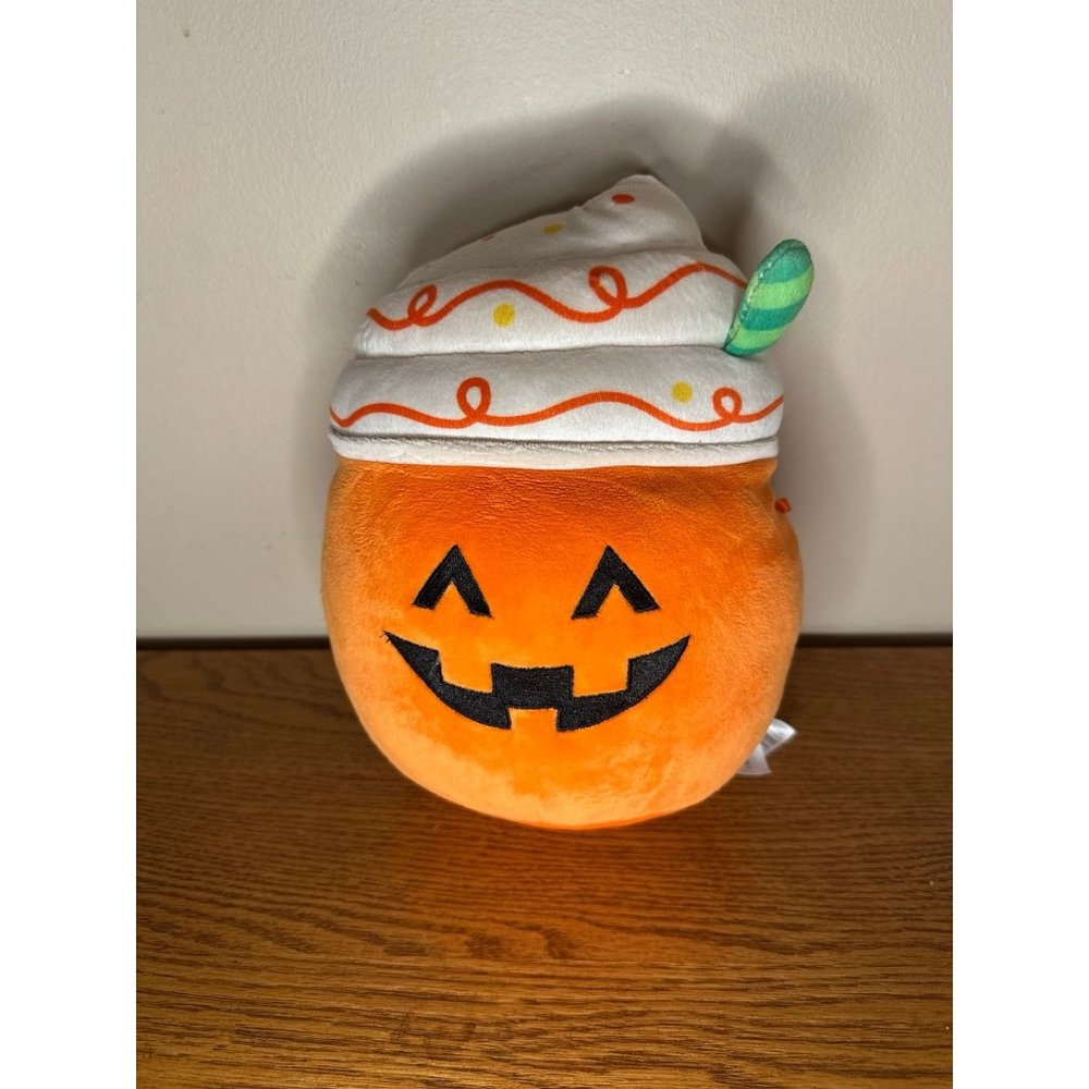 Squishmallow "Lester" The Orange Pumpkin Latte 8" Halloween Special Edition